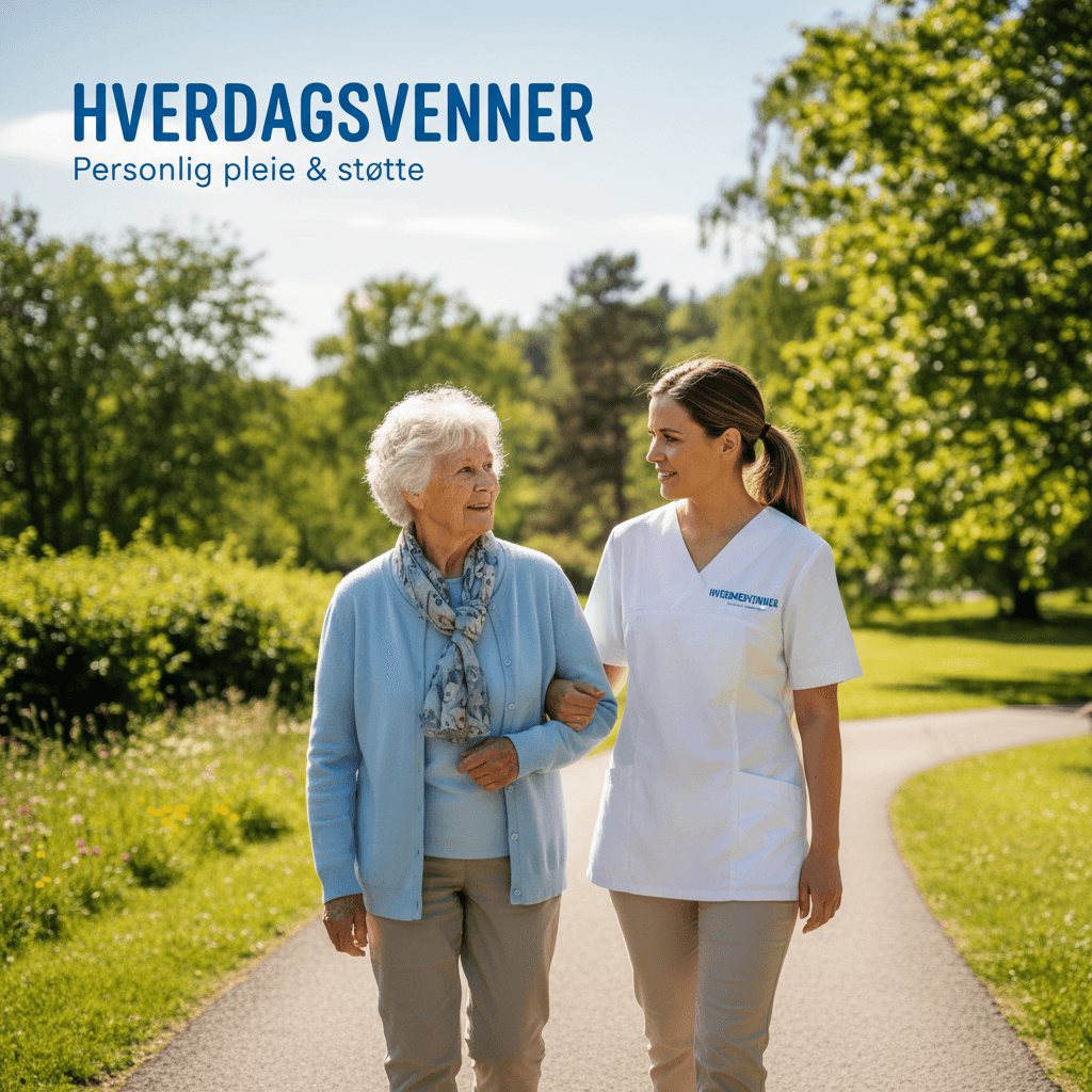Elderly woman and caregiver walking together