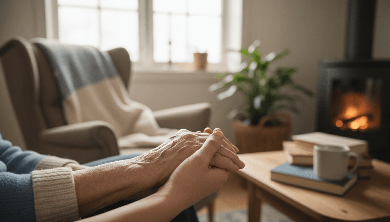 Hands showing trust and connection between caregiver and elderly person